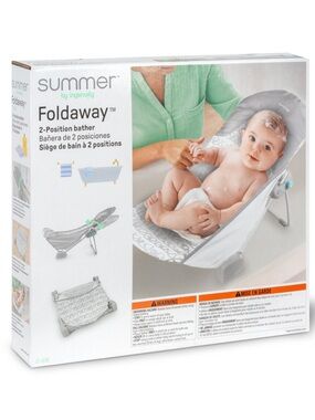 Summer by Ingenuity Foldaway 2-Position Baby Bather - Gray
